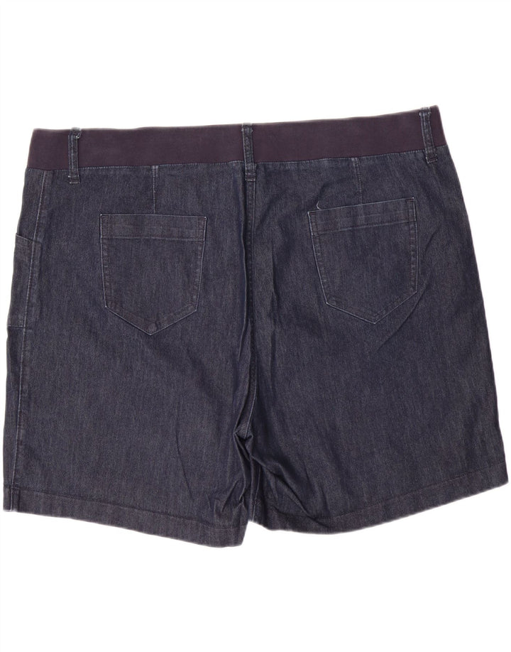 LEE Damskie spodenki jeansowe Riders Mid Rise US 22 2XL W44 L7 Granatowa bawełna