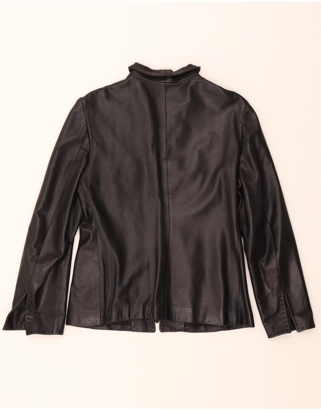 MARCO DEL FORTE Damska kurtka skórzana IT 42 Średnia czarna skóra