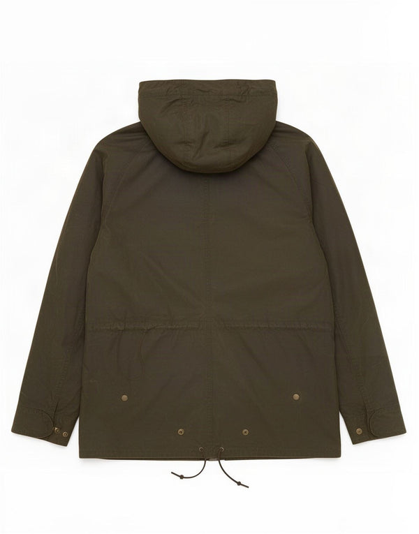 Damska kurtka z kapturem i woskowaną bawełną Barbour UK 18 XL Khaki