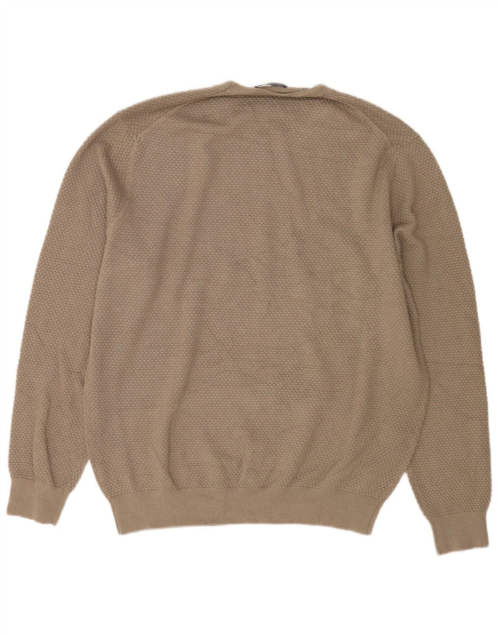 Męski sweter z okrągłym dekoltem Massimo Dutti XL, beżowy