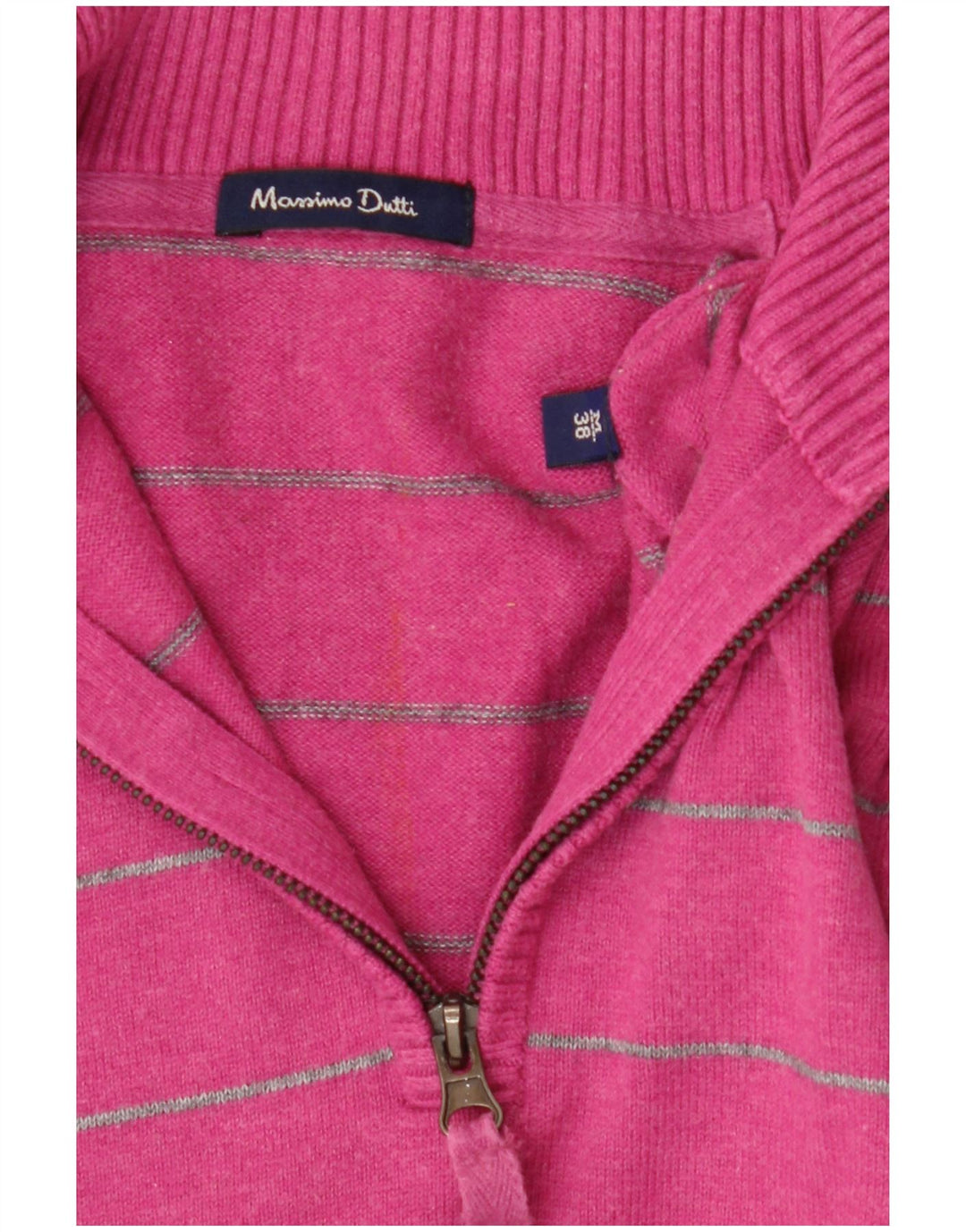 Damski sweter Massimo Dutti z zamkiem błyskawicznym EU 38 w średnie różowe paski