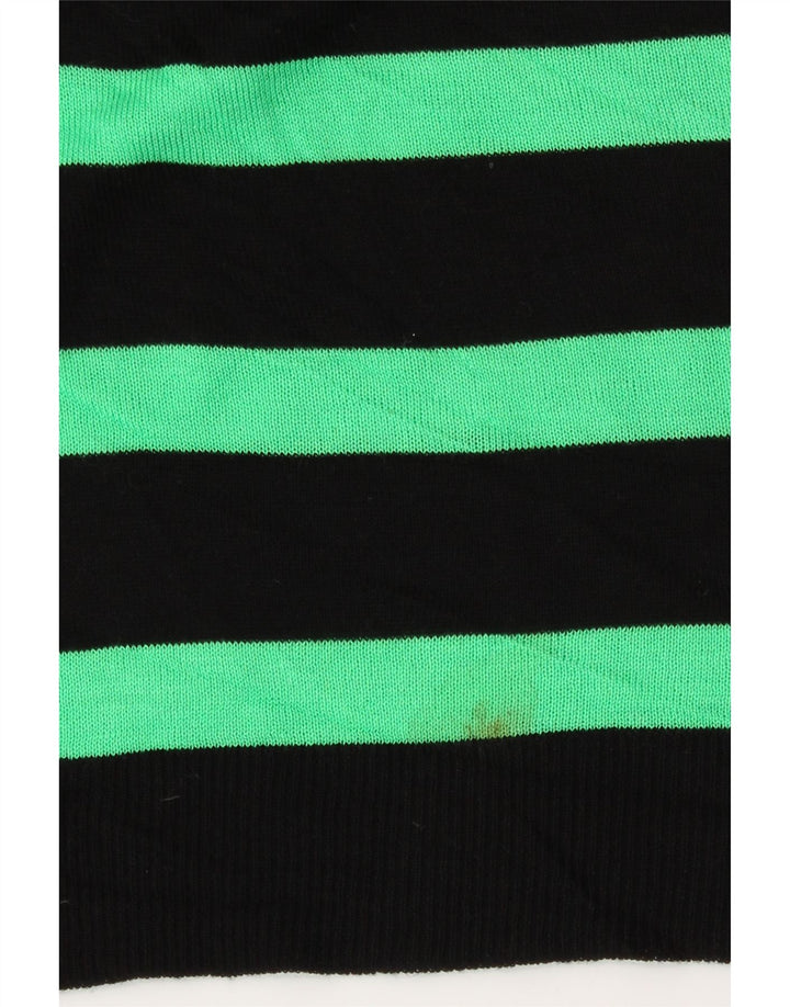 Damski sweter Zara z abstrakcyjnym wzorem i dekoltem w łódkę UK 14, średni czarny