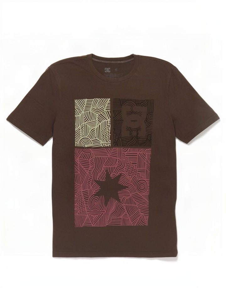 Męski T-shirt z grafiką DC, duży, szary, bawełniany