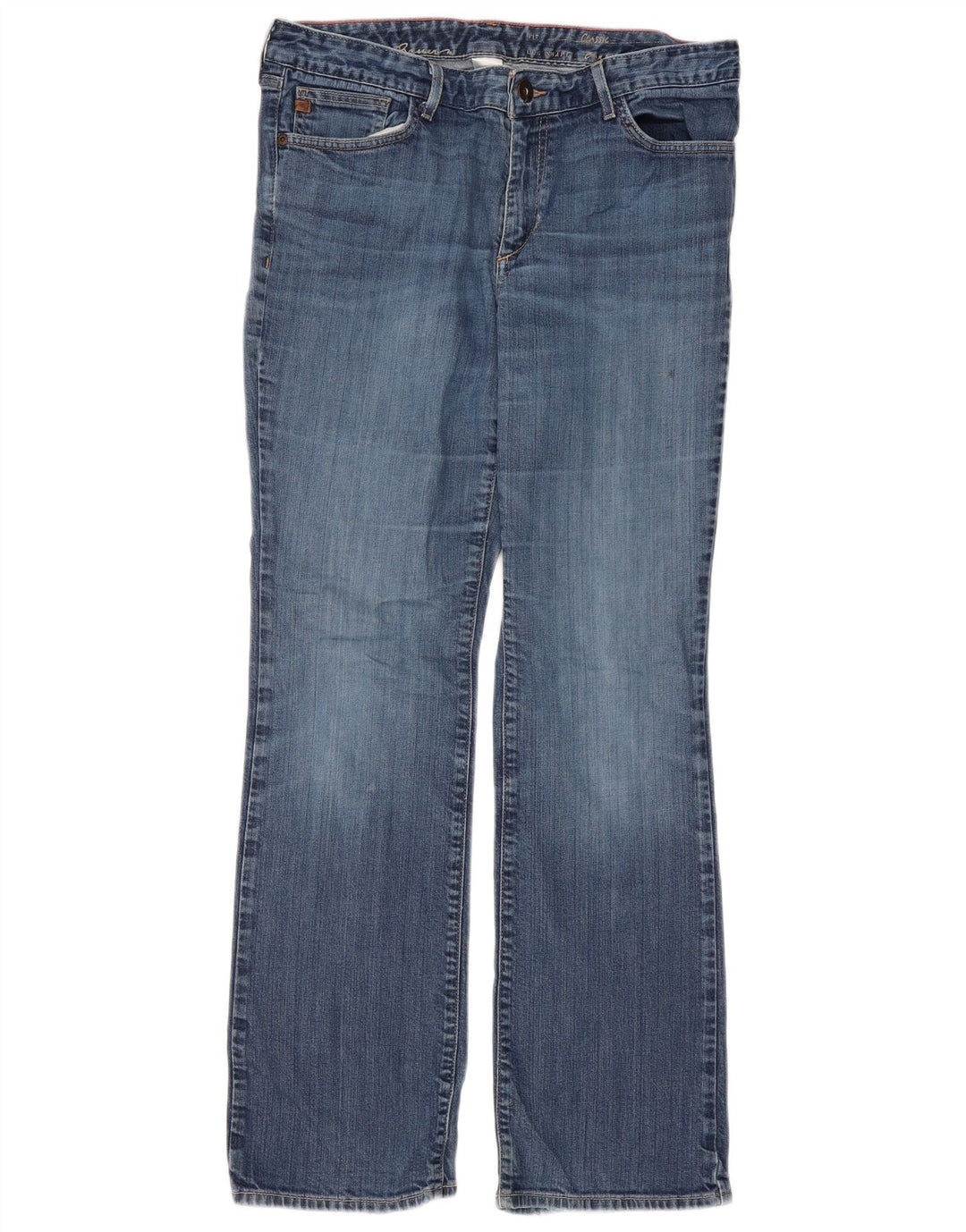 Damskie klasyczne dżinsy Bootcut Eddie Bauer EU 12 Large W32 L31 Niebieska bawełna