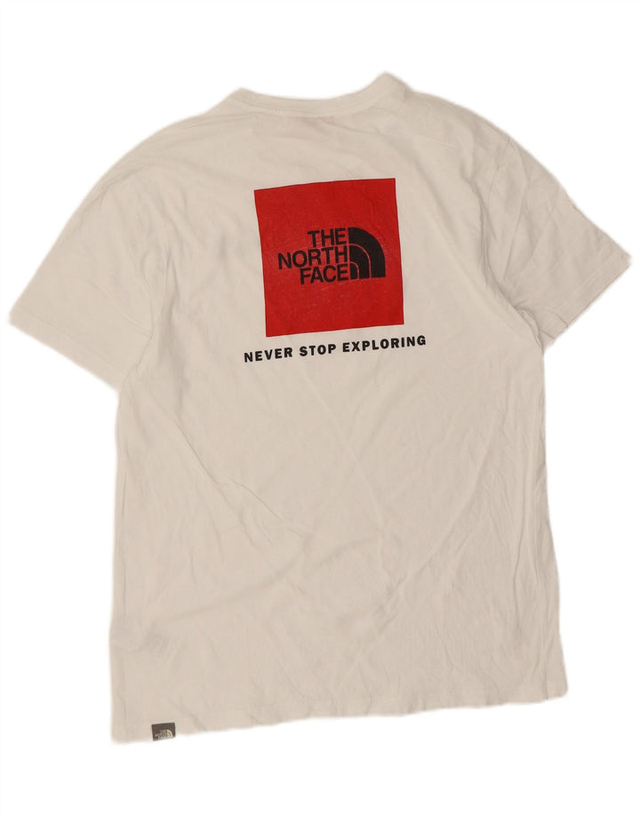 Męski T-shirt z grafiką The North Face, średni biały, bawełniany