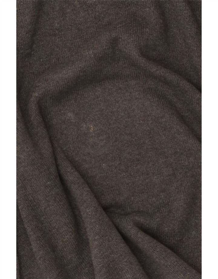 Marks & Spencer Męski sweter z dekoltem w kształcie litery V, XL, szary, bawełniany