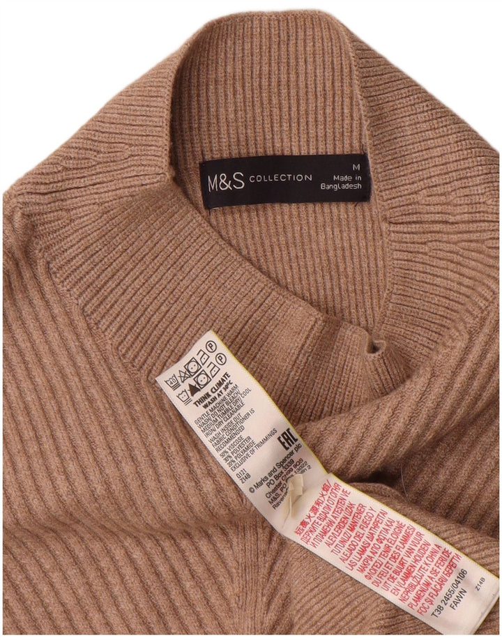 Marks & Spencer Damski sweter z golfem, UK 14, średni brąz
