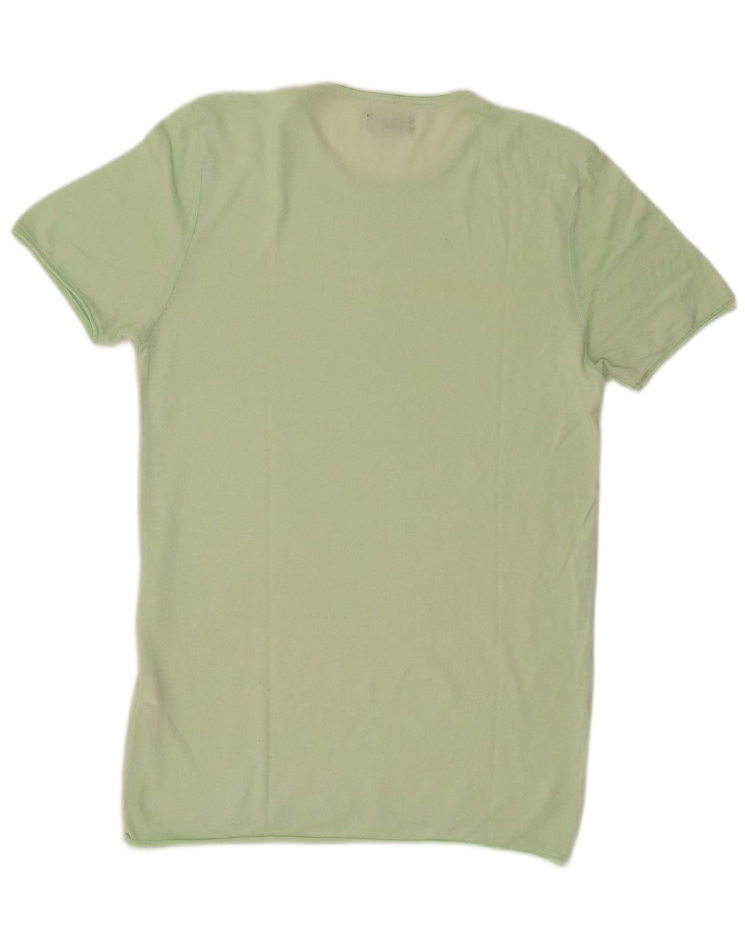 T-shirt męski Zara, bawełniany, średni zielony