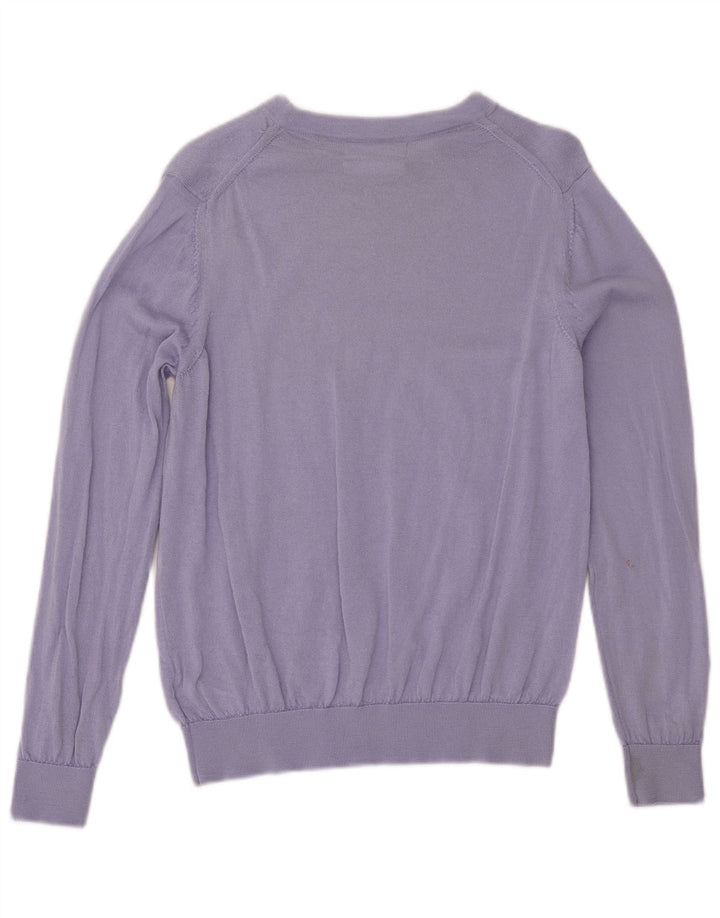 Marks & Spencer Damski sweter z dekoltem w łódkę, UK 12, średni niebieski