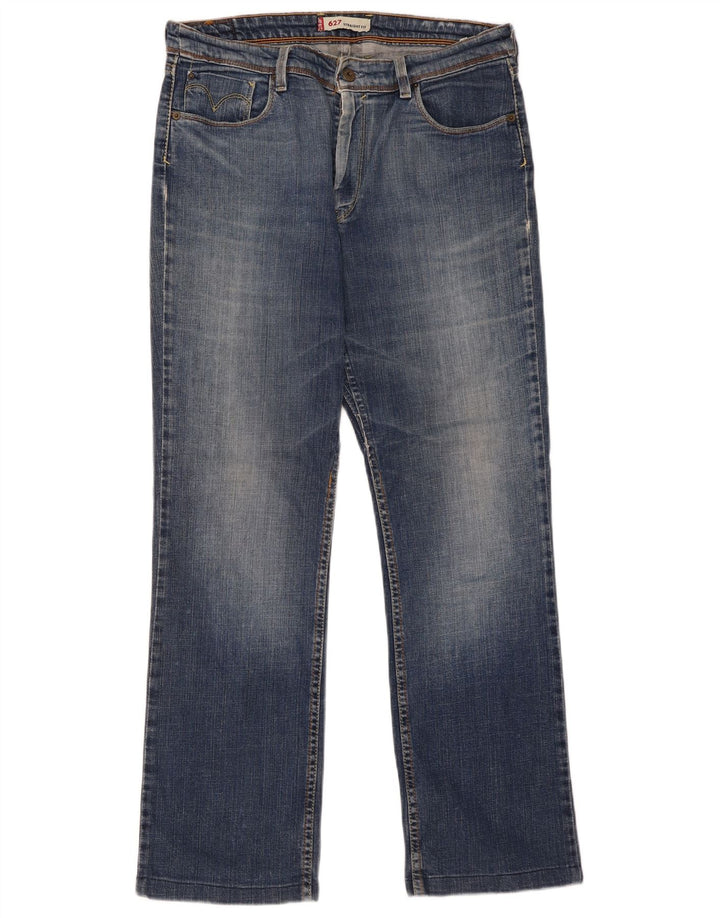 Damskie jeansy Levi's 627 Straight W34 L30 Niebieskie bawełniane