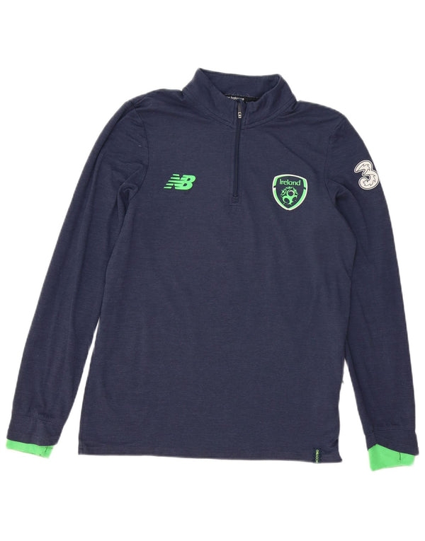 Chłopięcy top New Balance z grafiką z długim rękawem, 12-13 lat, XL, granatowy