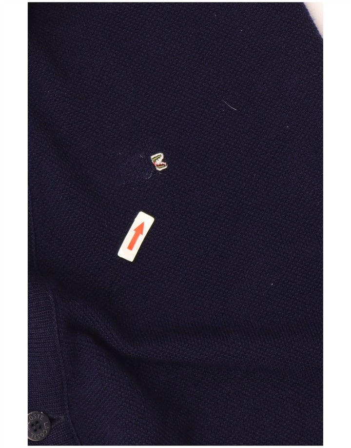 Lacoste Męski sweter rozpinany Rozmiar 6 XL Granatowa wełna