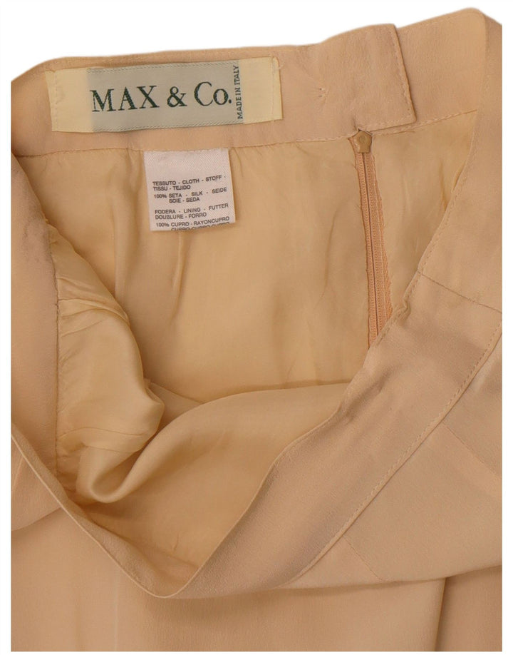 Spódnica mini damska Max & Co. UK 6 XS W24 Beżowy jedwab