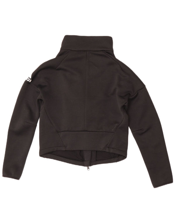 Damska bluza dresowa Adidas Crop Top Jacket UK 8/10 Mały czarny poliester