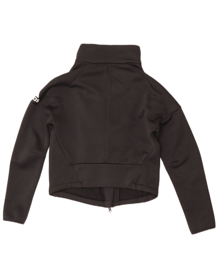 Damska bluza dresowa Adidas Crop Top Jacket UK 8/10 Mały czarny poliester