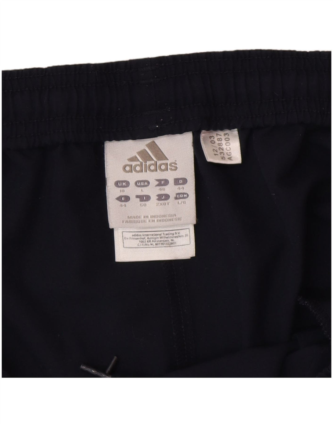 Damskie spodenki sportowe Adidas UK 18 XL granatowe, poliestrowe
