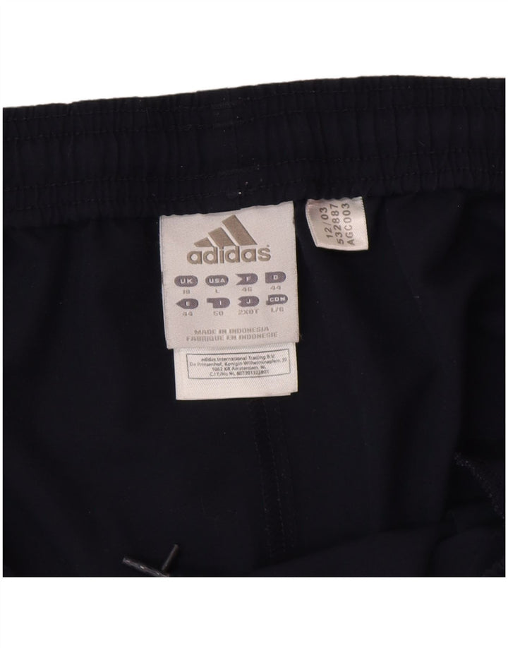 Damskie spodenki sportowe Adidas UK 18 XL granatowe, poliestrowe