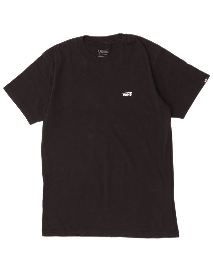 Męski T-shirt Vans o klasycznym kroju, mały, czarny, bawełniany