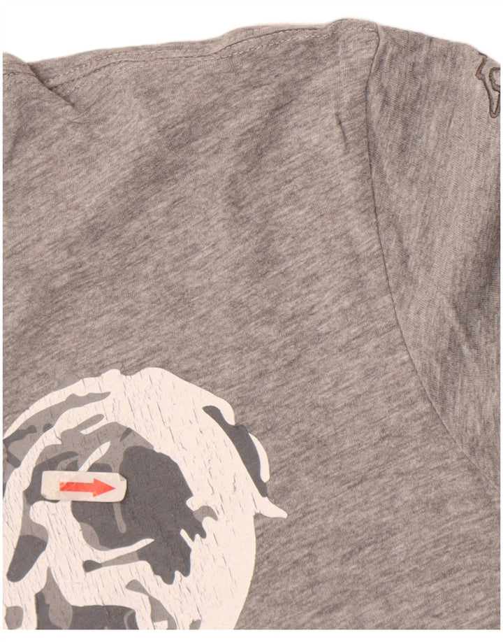 Męski T-shirt z grafiką Kappa, duży, szary