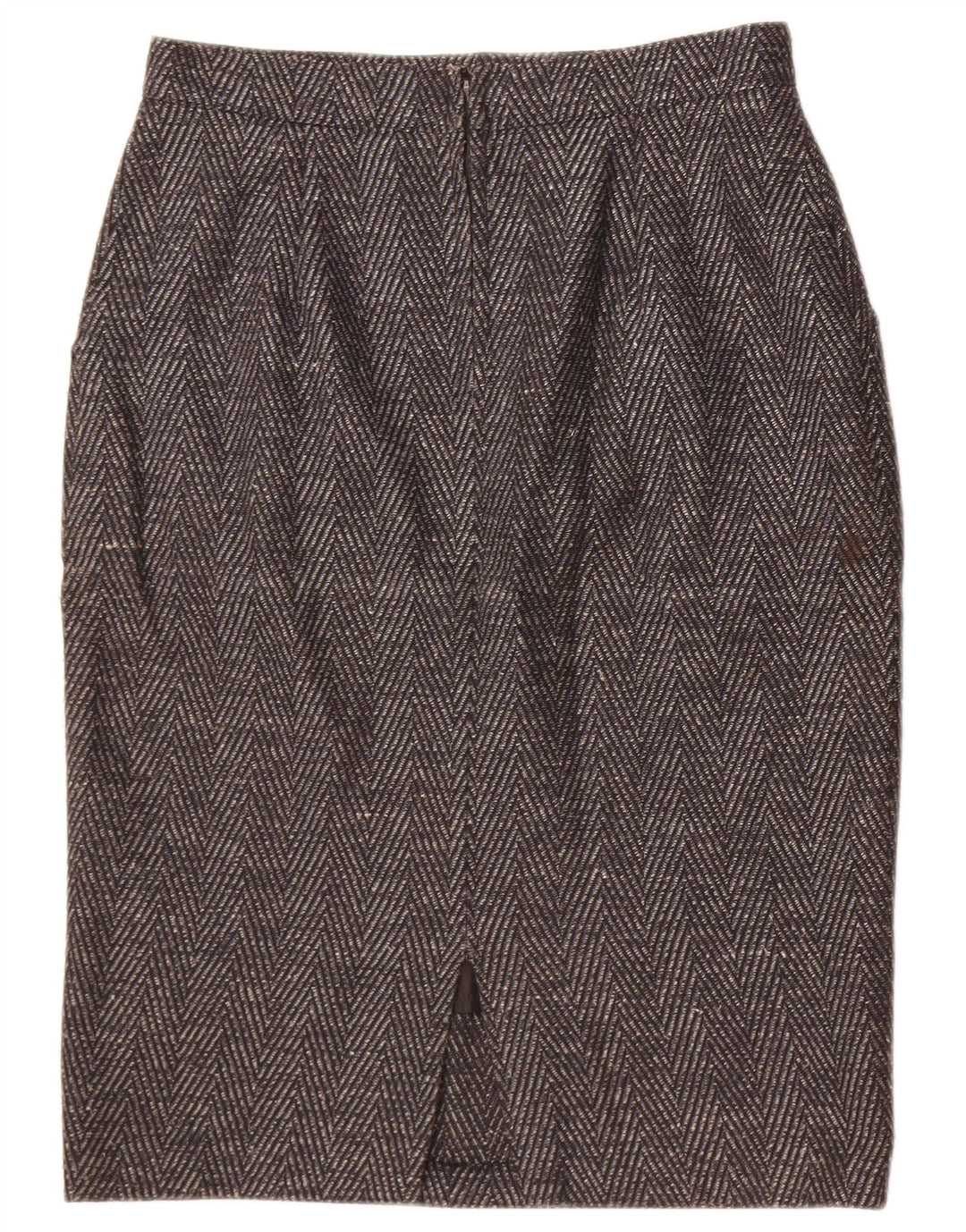 Damska spódnica ołówkowa w stylu vintage W30 Średni szary Chevron