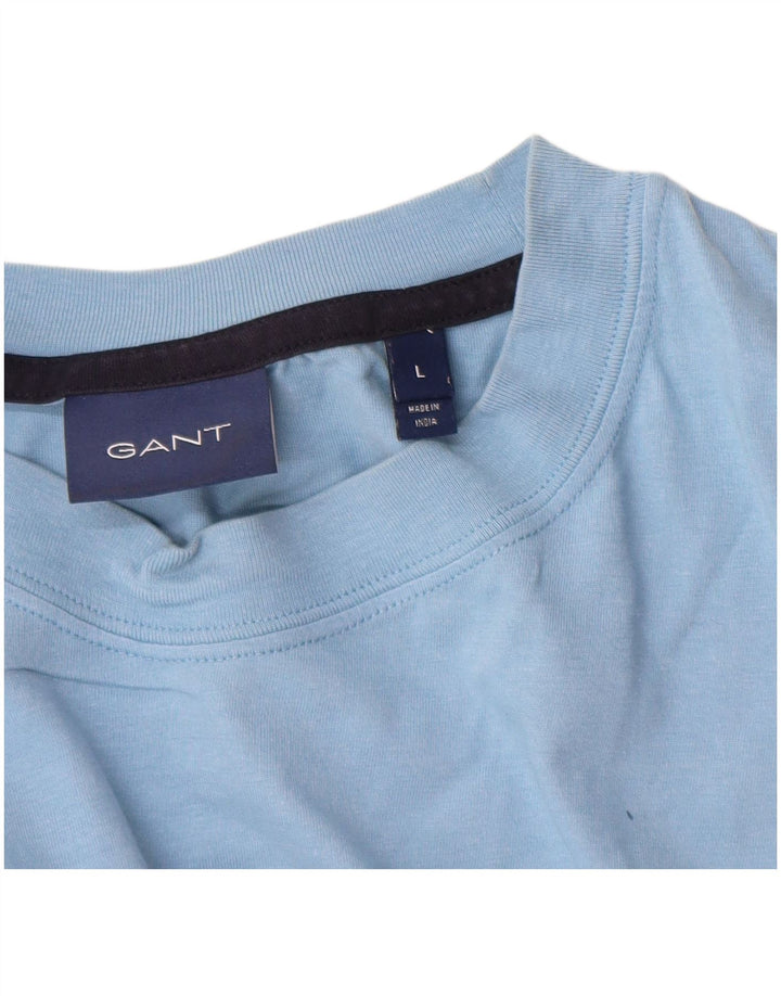 Męski T-shirt z grafiką Gant, duży, niebieski