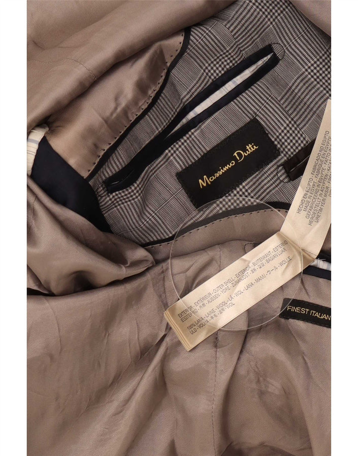 Męska marynarka zapinana na 1 guzik Massimo Dutti UK 38 Średnia szara pepitka