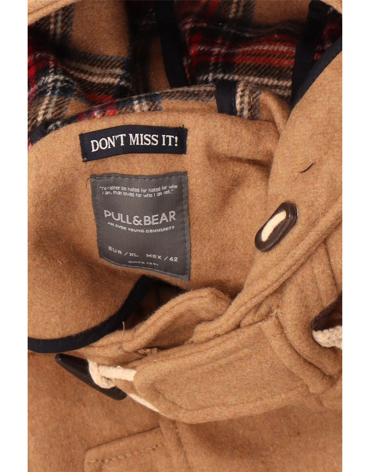Męskie budrysówki Pull & Bear z kapturem UK 42 XL, beżowy poliester