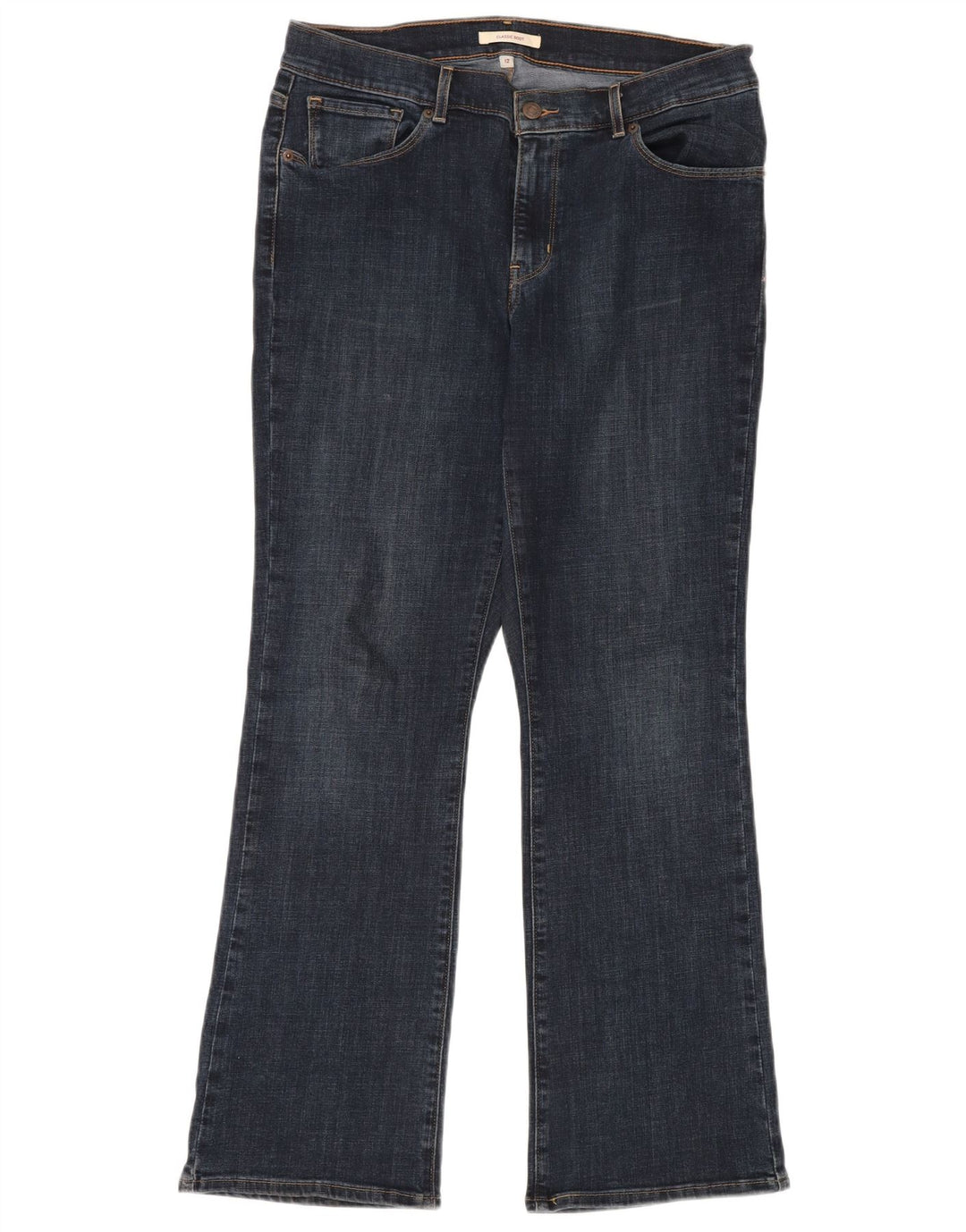 Klasyczne jeansy damskie LEVI'S Bootcut US 12, duże, W31 L30, niebieska bawełna