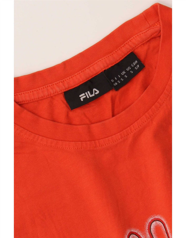 Męski T-shirt Fila z grafiką, mały, pomarańczowy