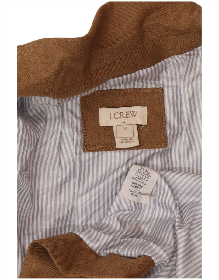 Damska marynarka J. Crew zapinana na 2 guziki US 12, duża, beżowa wełna