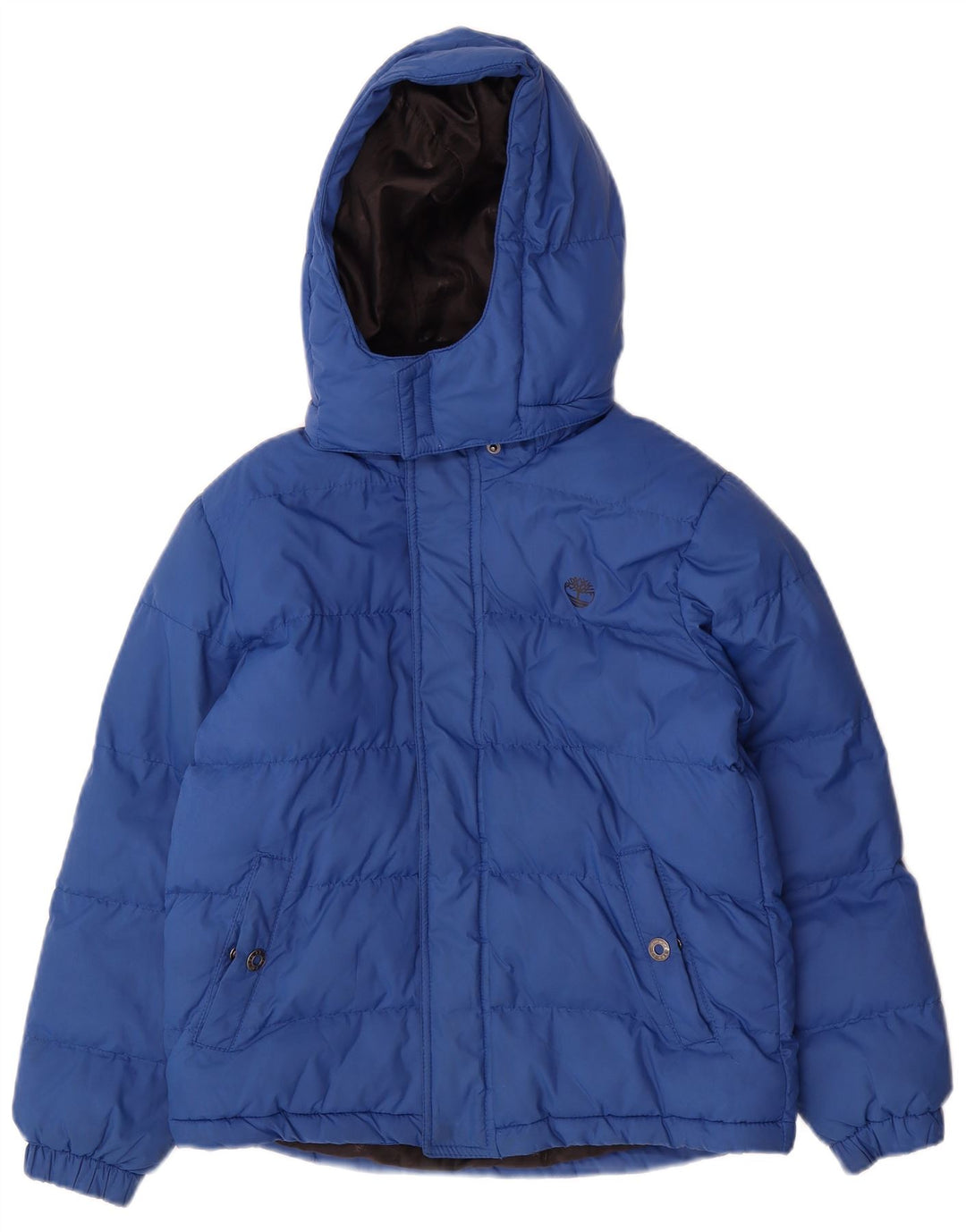 Chłopięca wyściełana kurtka z kapturem Timberland 9-10 lat, niebieski poliester