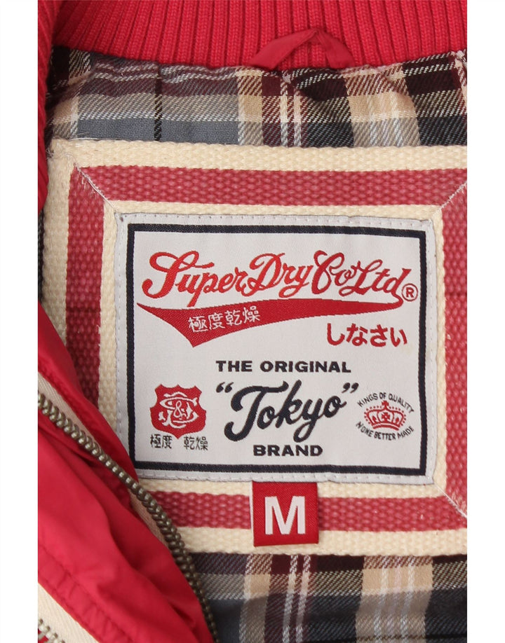 Damska wyściełana kamizelka z kapturem Superdry UK 14, średni różowy nylon