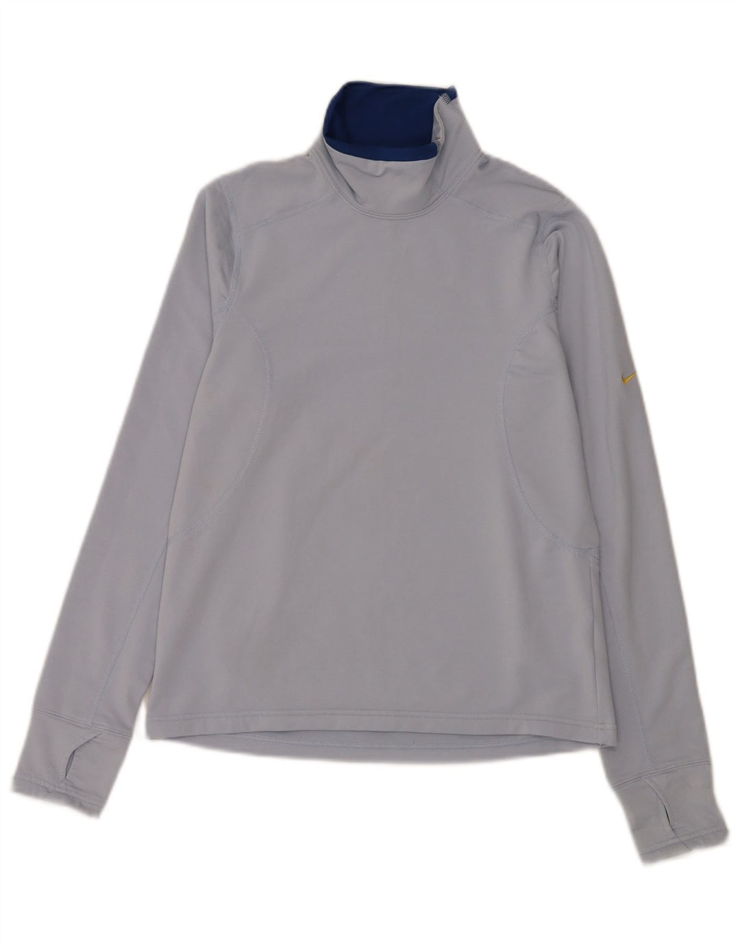Damska koszulka Nike Dri Fit Regular z długim rękawem US 8/10 Średni niebieski sportowy