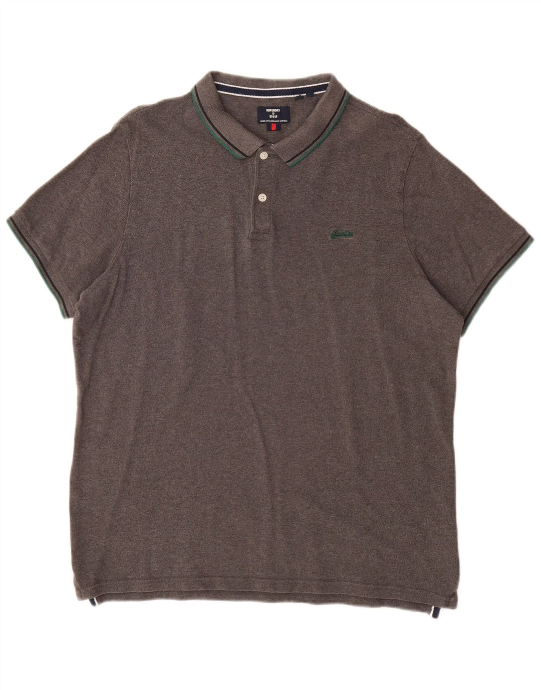 Męska koszulka polo Superdry 2XL, szara, bawełniana