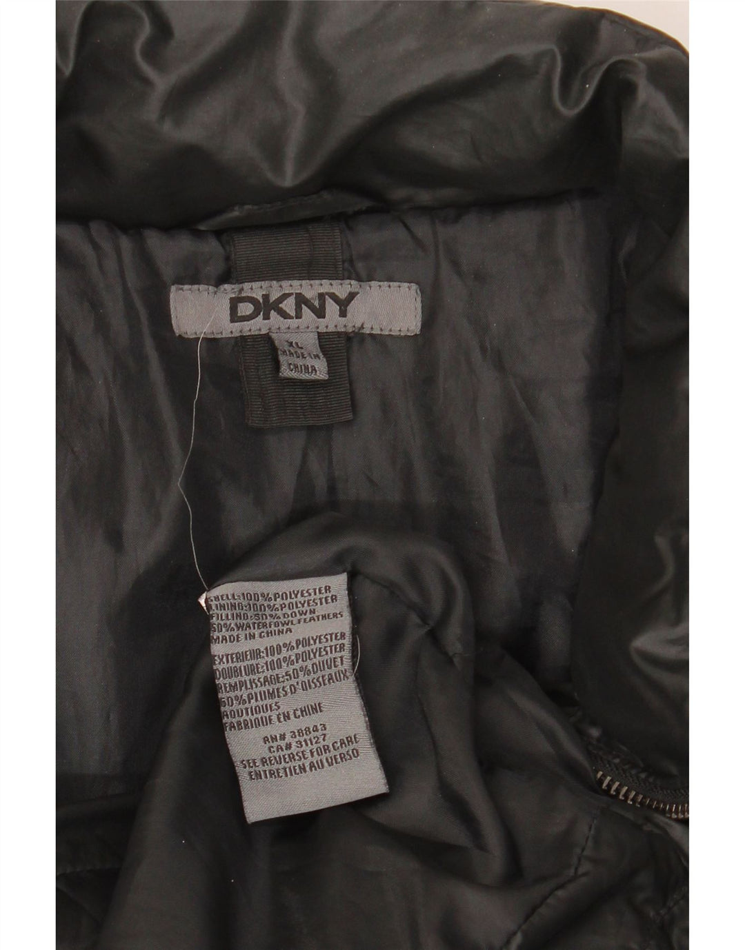 Męska ocieplana kurtka Dkny UK 42 XL, czarny poliester