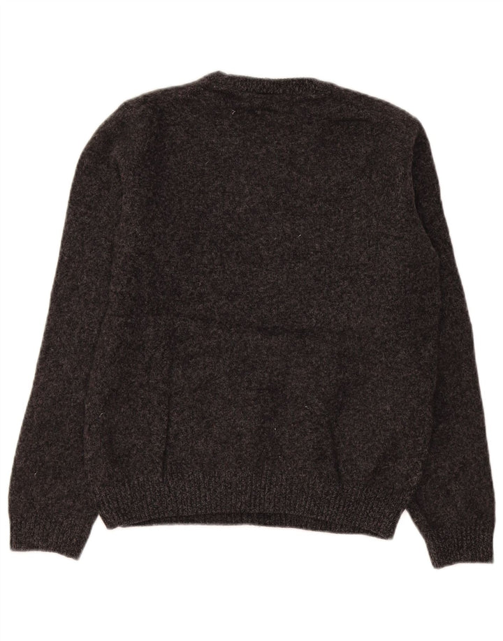 Damski sweter z okrągłym dekoltem John Lewis UK 14 Średni szary owcza wełna