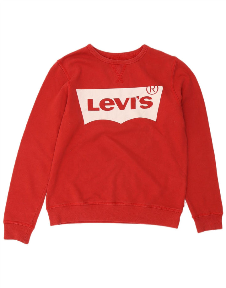 Bluza chłopięca Levi's z grafiką, 13-14 lat, czerwona, bawełniana
