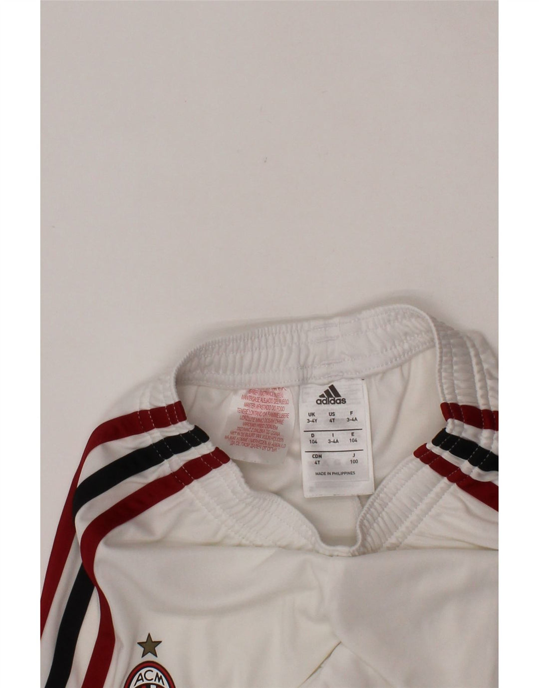 Chłopięce spodenki sportowe ADIDAS AC Milan 3-4 lata Biały poliester