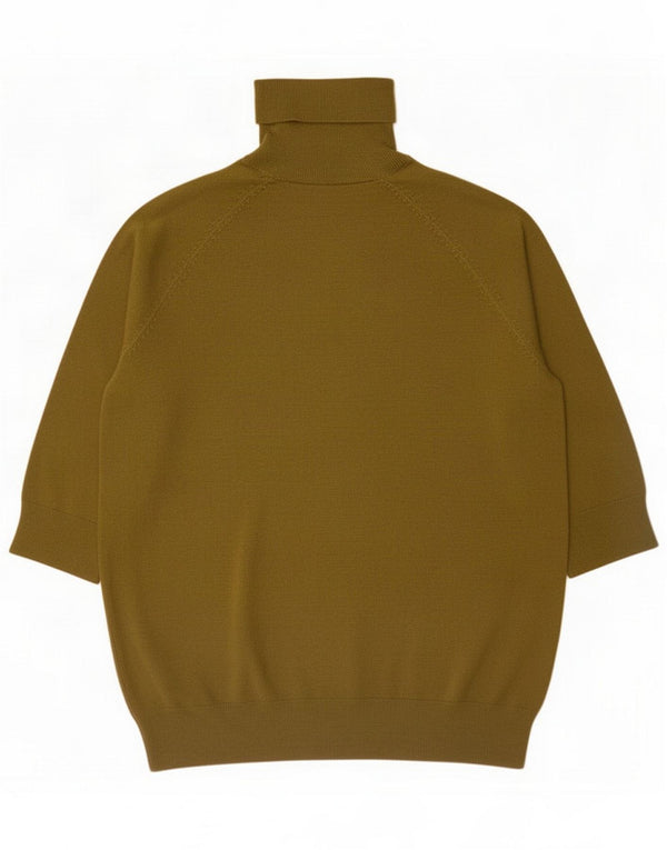 Damski sweter z golfem i rękawami 3/4 Zara UK 18 XL Khaki Wiskoza