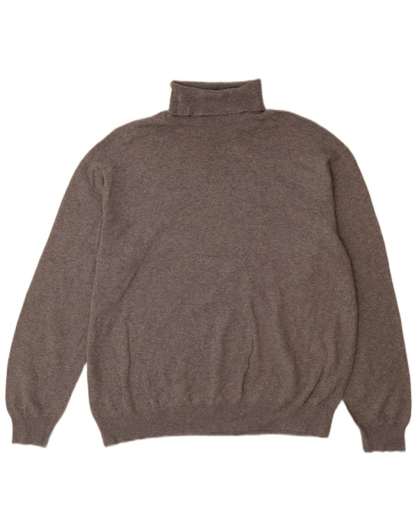 Męski sweter z golfem Massimo Dutti, średnioszary