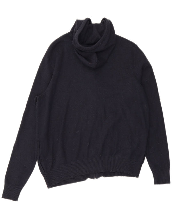 Marks & Spencer Damski sweter z kapturem i zamkiem błyskawicznym UK 12, średni granatowy