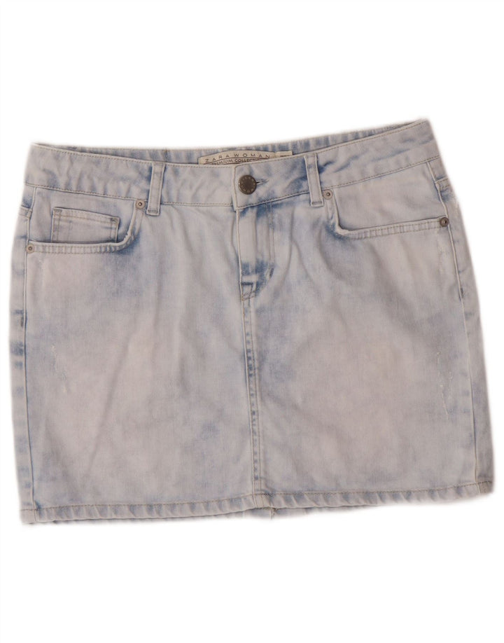 Spódnica damska Zara Acid Wash Denim EU 40 Medium W30 Niebieska bawełniana klasyczna