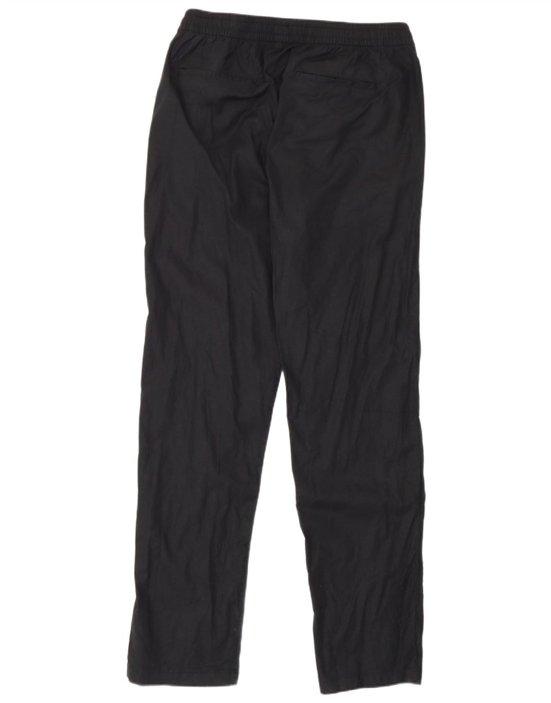 Marks & Spencer Męskie proste spodnie chino średnie W33 L31 czarne lniane