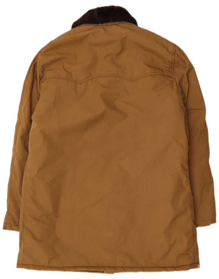 Vintage męski płaszcz Sherpa IT 52 XL, brązowa bawełna