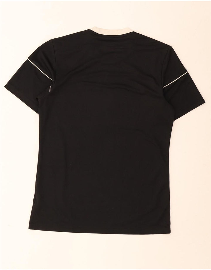 Adidas Męska koszulka Climalite Top, mała, czarna, z blokami kolorów, poliestrowa