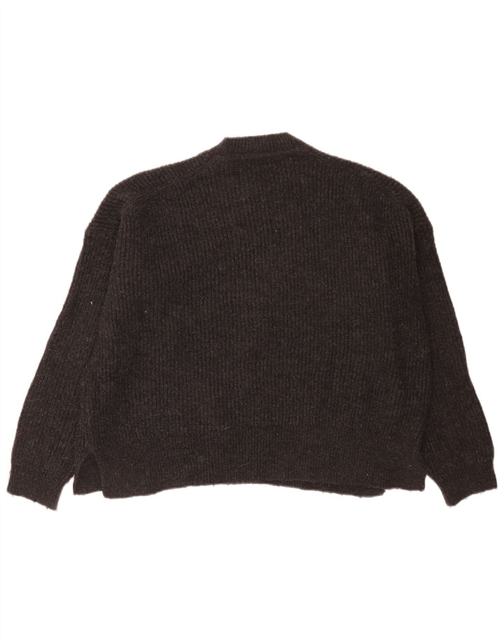 Damski sweter Zara Crop Oversize z okrągłym dekoltem UK 10 Small Grey