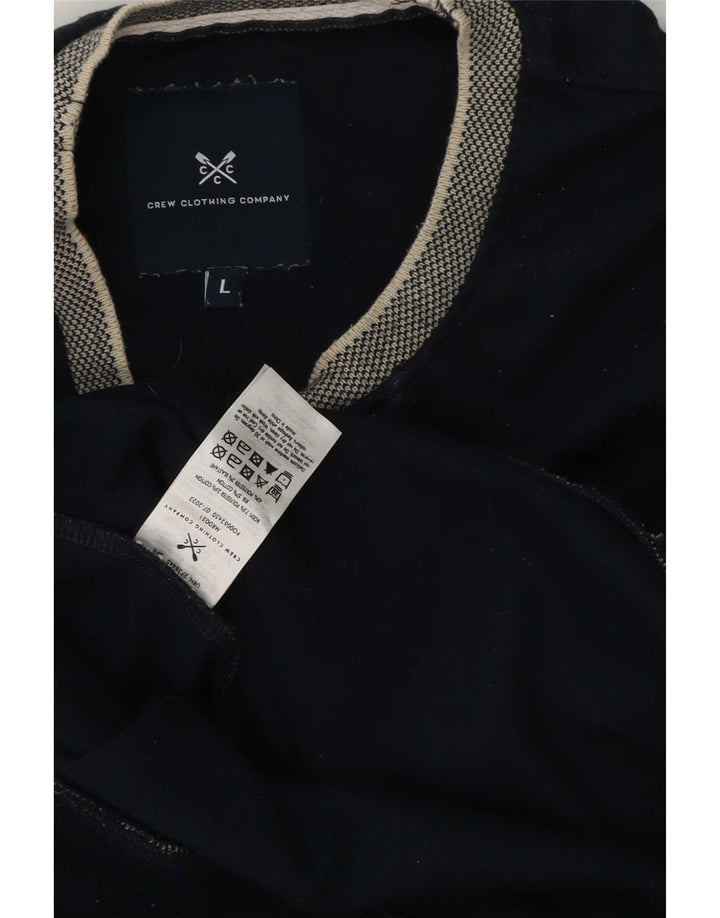 Crew Clothing Męska bluza z kapturem, duży, granatowy, kolorowy poliester