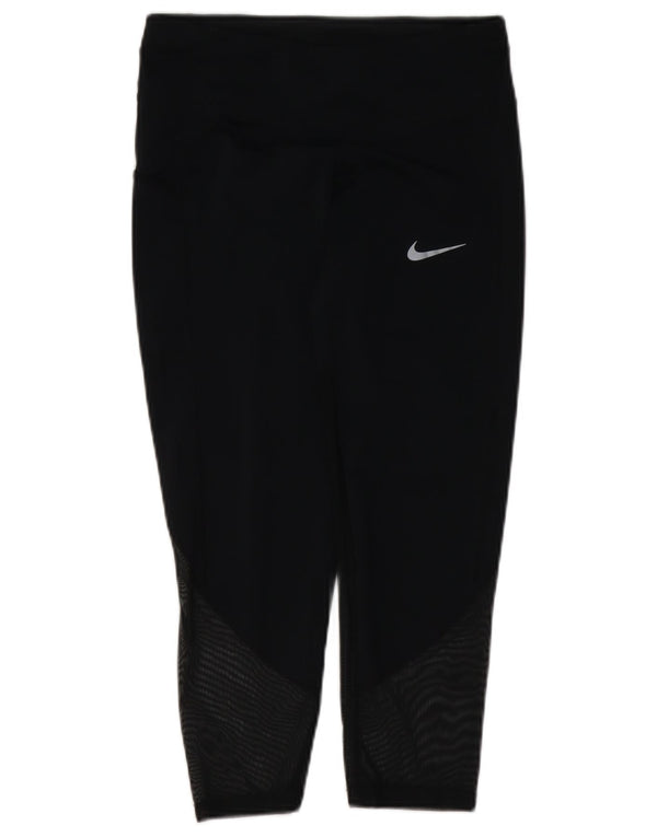 Damskie legginsy Nike Dri Fit UK 8, mały, czarny, geometryczny poliester