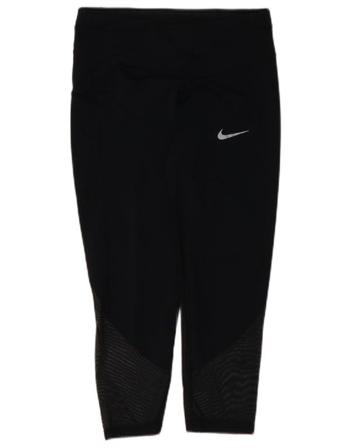 Damskie legginsy Nike Dri Fit UK 8, mały, czarny, geometryczny poliester