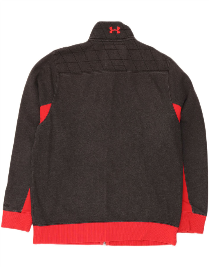 Męska kurtka dresowa UNDER ARMOUR o regularnym kroju, w dużych szarych blokach kolorów